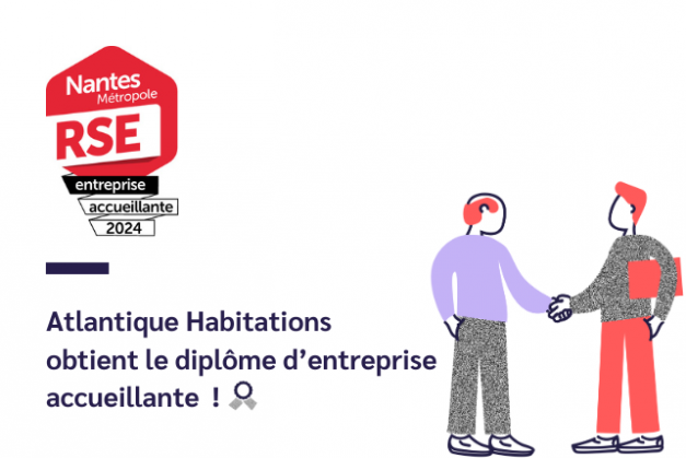 Atlantique Habitations obtient le diplôme d’entreprise accueillante !